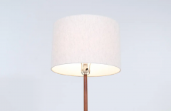 Laurel Light Co Mid Century Sculpted Walnut Floor Lamp with Travertine Stone by Laurel - 2683455