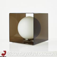 Laurel Mid Century Grey Acrylic Cube Lamp - 2569687