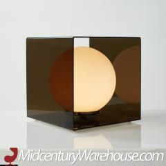 Laurel Mid Century Grey Acrylic Cube Lamp - 2569688
