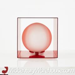 Laurel Mid Century Red Acrylic Cube Lamp - 2569690