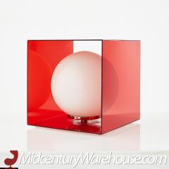 Laurel Mid Century Red Acrylic Cube Lamp - 2569691