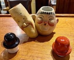 Laurel and Hardy Ceramic Caricatures Made in Italy mid century - 4552718