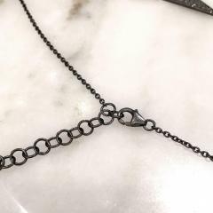 Lauren Harper 1 92 Carat Shimmering Diamond Oxidized Silver Trinity Necklace Lauren Harper - 4701239