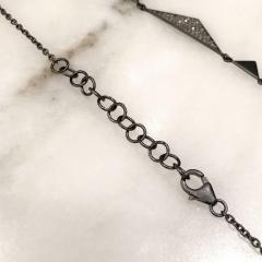 Lauren Harper 1 92 Carat Shimmering Diamond Oxidized Silver Trinity Necklace Lauren Harper - 4701240