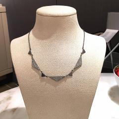 Lauren Harper 1 92 Carat Shimmering Diamond Oxidized Silver Trinity Necklace Lauren Harper - 4701242