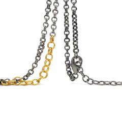 Lauren Harper Rainbow Moonstone White Diamond Double Link Chain Long Necklace Lauren Harper - 4701327