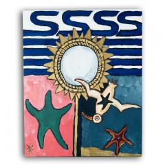 Laurence Calabuig ENDLESS REFLECTIONS JONATHAN SEAGULL AND LINE VAUTRIN MIRROR Acrylic painting - 1504390