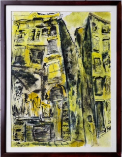 Lawrence Edward Kupferman Street Life New York Haunting Faces Windows Expressionism Mid Century 1946 - 3597716