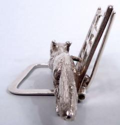 Lawrence Emanuel Set of 3 Antique English Edwardian Fox Gate Place Card Holders - 4424398