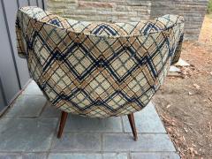 Lawrence Peabody Handsome Lawrence Peabody Barrel Back Tub Chair Selig Mid Century Modern - 4160014