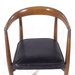 Lawrence Peabody Lawrence Peabody Mid Century Walnut Arm Chairs Set of 6 - 3834300