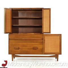 Lawrence Peabody Lawrence Peabody Mid Century Walnut and Cane Buffet with Hutch - 3684791