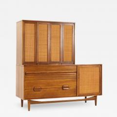 Lawrence Peabody Lawrence Peabody Mid Century Walnut and Cane Buffet with Hutch - 3689024