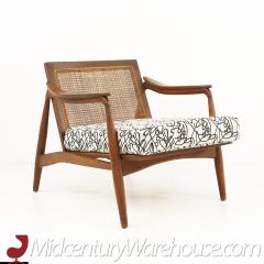 Lawrence Peabody Lawrence Peabody Mid Century Walnut and Cane Lounge Chairs A Pair - 2581072