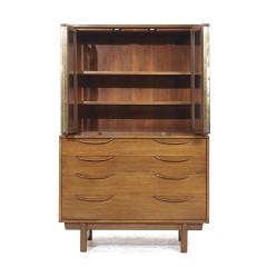 Lawrence Peabody Lawrence Peabody for Nemschoff Mid Century Walnut Credenza and Hutch - 3846701