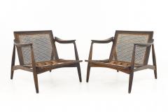 Lawrence Peabody Lawrence Peabody for Richardson Nemschoff Ebonized Walnut and Cane Lounge Chairs - 2581031