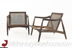 Lawrence Peabody Lawrence Peabody for Richardson Nemschoff Ebonized Walnut and Cane Lounge Chairs - 2581037