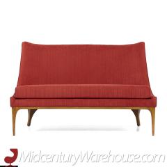 Lawrence Peabody Lawrence Peabody for Richardson Nemschoff Mid Century Walnut Settee - 3689457