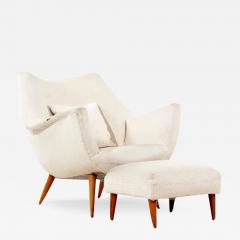 Lawrence Peabody Lawrence Peabody for Selig Mid Century Holiday Lounge Chair with Ottoman - 3361039