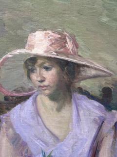 Lawton S Parker Young Woman with Pink Hat  - 4789233