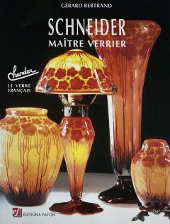 Le Verre Fran ais Art Deco Glass Vase Palmier Bleus by Le Verre Francais - 2911286