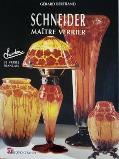 Le Verre Fran ais Art Deco Glass Vase Palmier Bleus by Le Verre Francais - 2911371