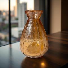 Le Verre Fran ais French Art Deco Acid Etched Vase Signed Charder Le Verre Fran ais c 1925 - 4217214