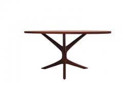Lea Nevanlinna Oval Teak Coffee Table with Sculptoral Tripod Leg 1950s - 4230797