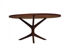 Lea Nevanlinna Oval Teak Coffee Table with Sculptoral Tripod Leg 1950s - 4230798