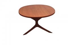 Lea Nevanlinna Oval Teak Coffee Table with Sculptoral Tripod Leg 1950s - 4230799