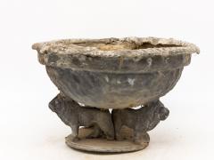Lead Bird Bath on Lion Supports late 19th century - 3556126