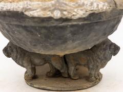 Lead Bird Bath on Lion Supports late 19th century - 3556133