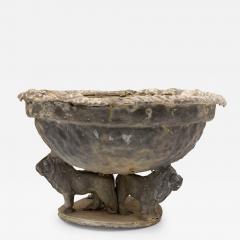 Lead Bird Bath on Lion Supports late 19th century - 3560966