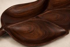Leaf Form Serving Tray Sculptural Hand Carved Tray Decorative Serving Piece - 4606430