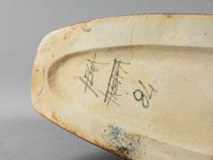 Leandro Lega Rectangular Vase in Glazed Ceramic by Leandro Lega 1984 - 4453698