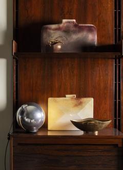 Leandro Lega Rectangular Vase in Glazed Ceramic by Leandro Lega 1984 - 4453774