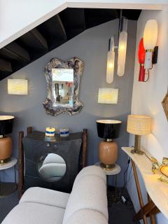 Leandro Sciutto Ceramic Enameled Sculpture Mirror by Leandro Sciutto Italy 1940s - 4608186