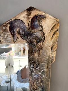 Leandro Sciutto Ceramic Enameled Sculpture Mirror by Leandro Sciutto Italy 1940s - 4608195