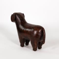 Leather Dog Footstool in the Manner of Dimitri Omersa 20th Century - 4764723