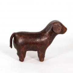 Leather Dog Footstool in the Manner of Dimitri Omersa 20th Century - 4764724