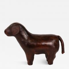 Leather Dog Footstool in the Manner of Dimitri Omersa 20th Century - 4765894