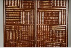 Leather Faux Book Two Panel Screen - 4226033