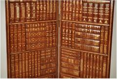 Leather Faux Book Two Panel Screen - 4226034