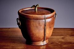 Leather Ice Bucket with Eagle shaped Handle - 4388919