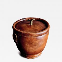 Leather Ice Bucket with Eagle shaped Handle - 4392837