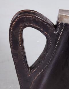 Leather Pitcher with Silver Rim - 3274572