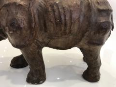 Leather Rhino Sculpture - 2685936