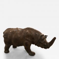 Leather Rhino Sculpture - 2687019