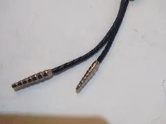 Leather Sterling Silver and Charlotte Western Bolo Tie - 3820802