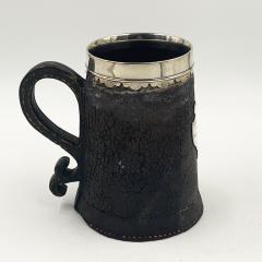 Leather Tankard with Silver Mounts American - 1737772